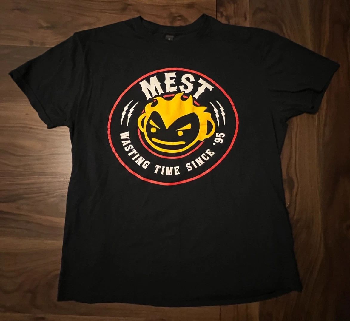 Mest Band T Shirt (Large, Punk Rock, Wasting time since '95) Unisex