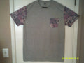AMERICAN SURF COMPANY "Floral Design Pocket Tee" MEN'S GREY XL Unisex