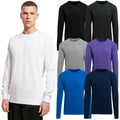Crewneck Long Sleeve Build Your Brand Light Crew Cotton Baby Terry Unisex
