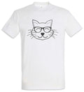 Nerd Kitty Cat Cats Love Addicted Addiction Geek Glasses Scientist Unisex