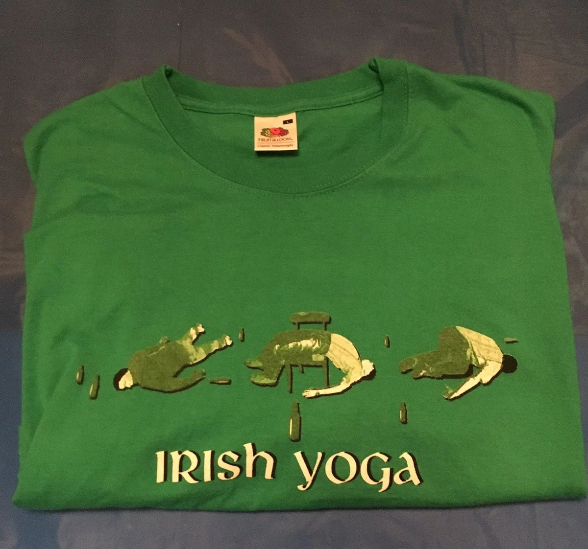 Irish Yoga FUNNY Unisex St. Patrick's Day Drinking Theme Size L Unisex