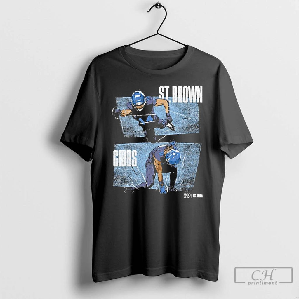 Classic Jahmyr Gibbs Amon Ra St Brown Detroit Lions Dynamic Duo T Shirts Unisex