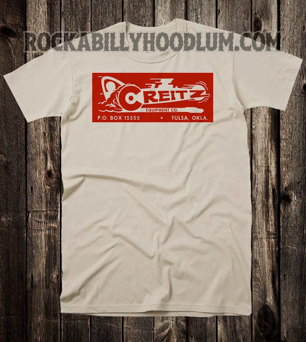 Retro Tee T Shirt Hot Rod Drag Race Racing Speed Shop Creitz Equipped Oklahoma Unisex