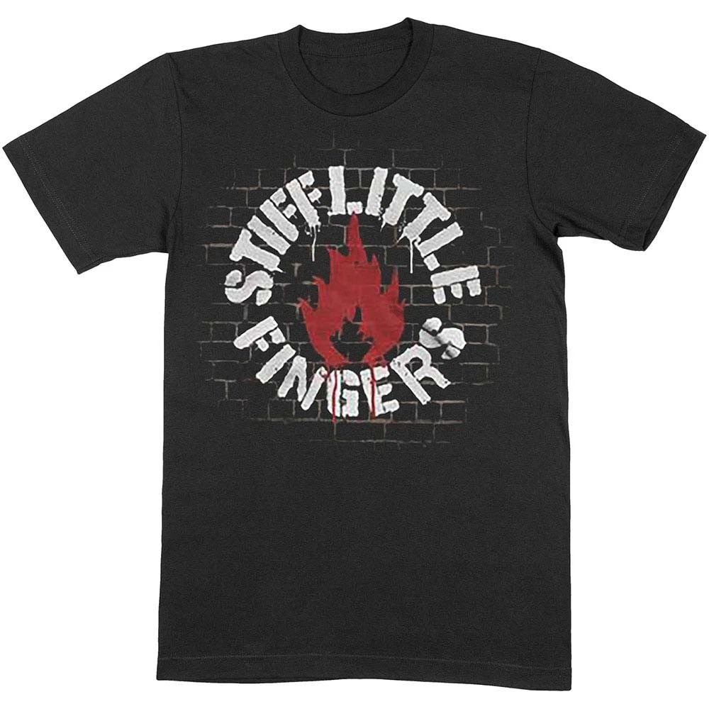 Men's Stiff Little Fingers Wall Slim Fit X-Large Black Unisex