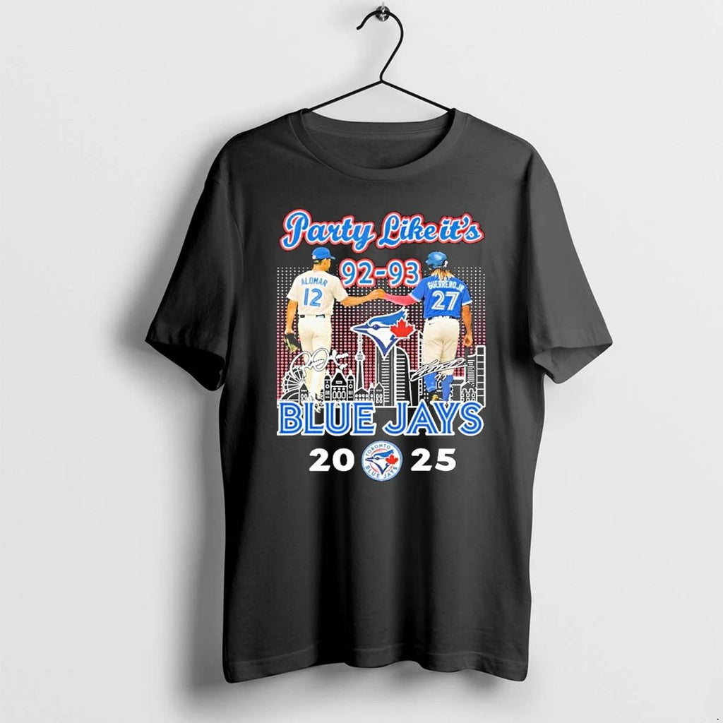 Alomar And Guerrero Jr Party Like Its 1993 Blue Jays 2025 Tshirts Sweater Unisex