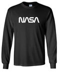 NASA Vintage Space Agency Logo Cotton Black White Shirt Unisex