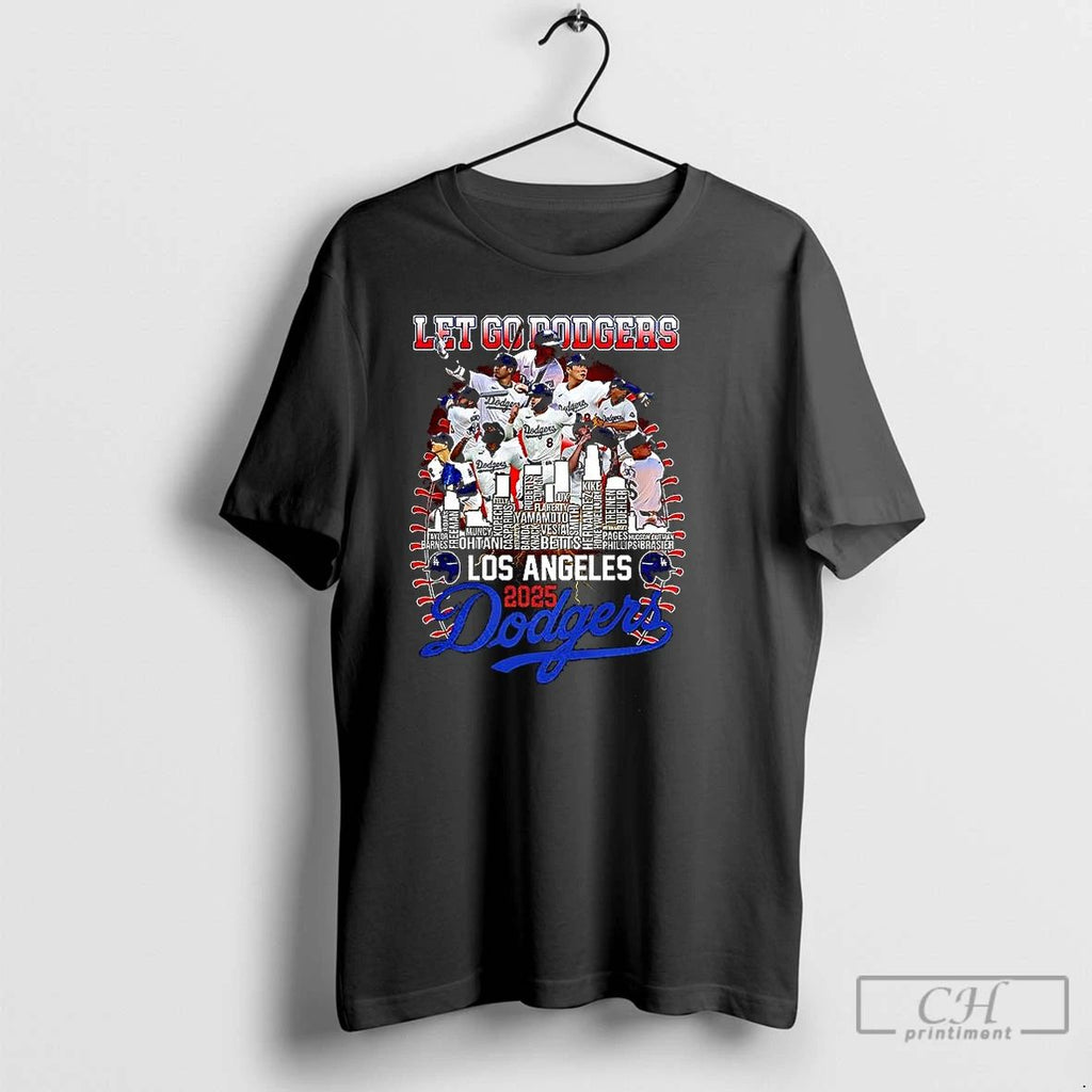 Classic Lets Go Los Angeles Dodgers 2025 National League Champions T Shirts Unisex