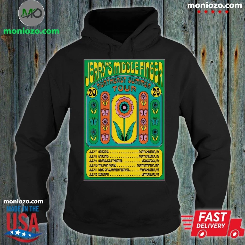 Original Poster Jerry’s Middle Finger Northeast Summer Tour 2026 Shirt Unisex