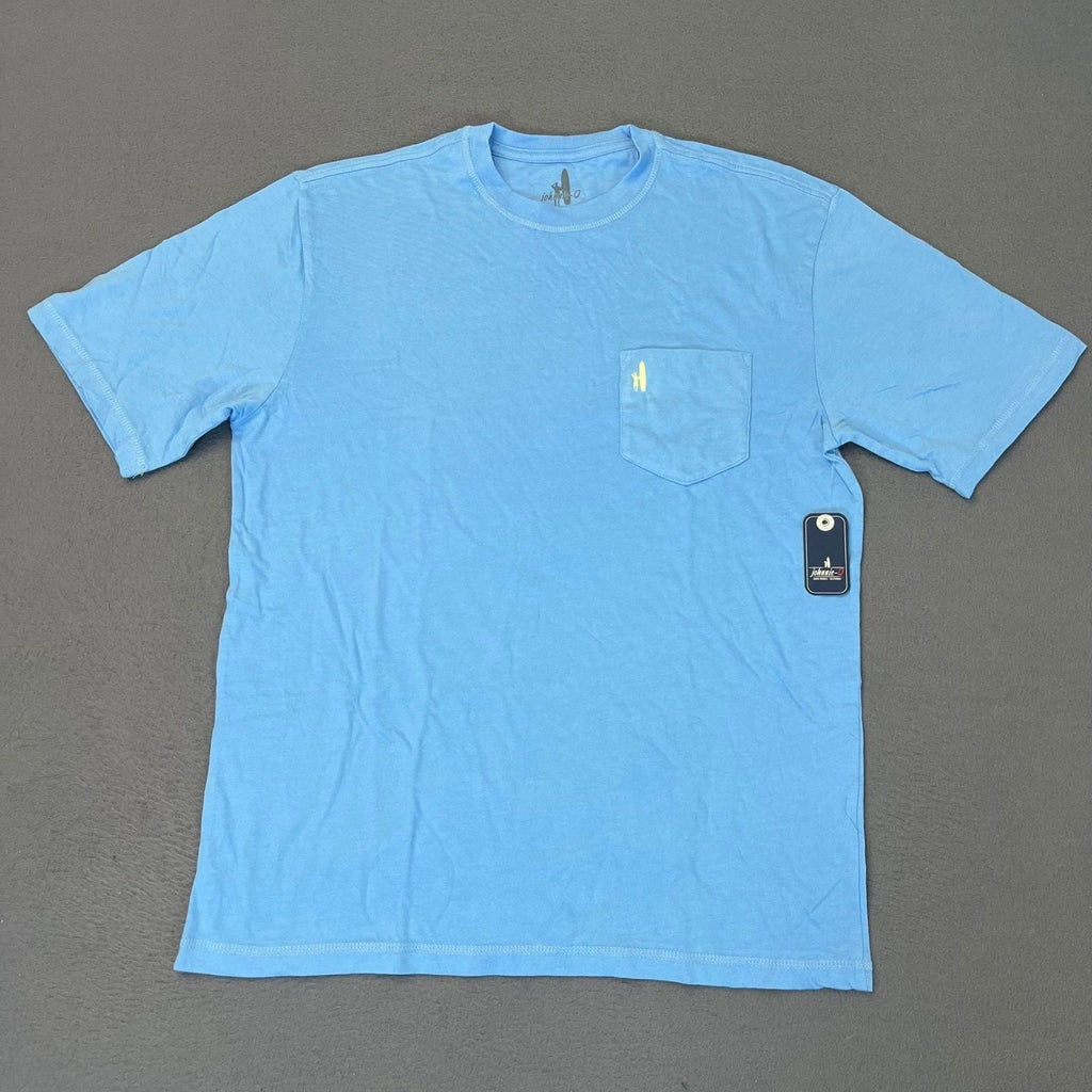Johnnie-O Mens Small Palm Paradise Graphic Pocket Malibu Blue JMST100180 Unisex