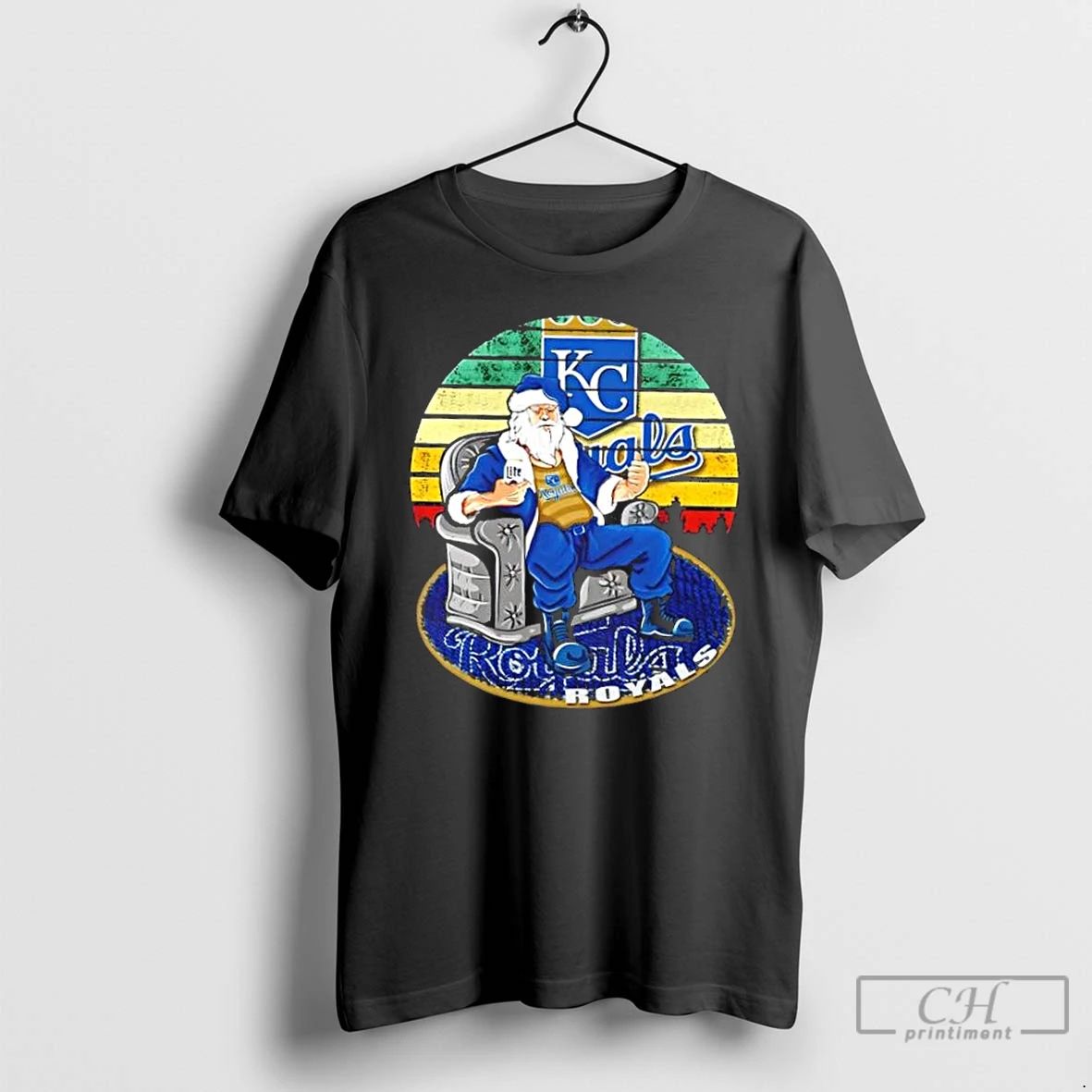 Classic Kansas City Royals X Santa Claus Christmas Vintage T Shirts Unisex