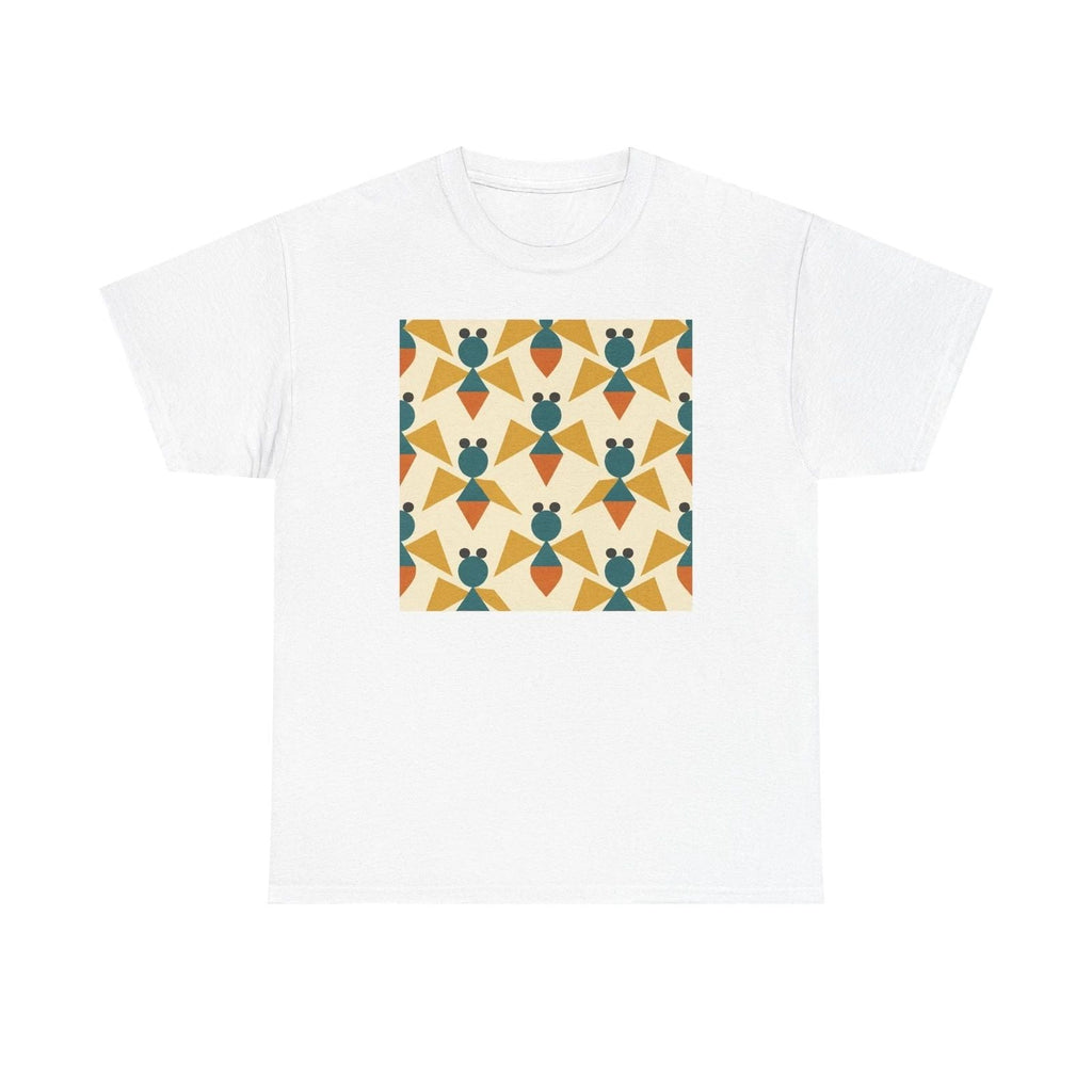 Unisex Adult T Shirt Mid-Century Modern Geometric Bumblebee Pattern Unisex