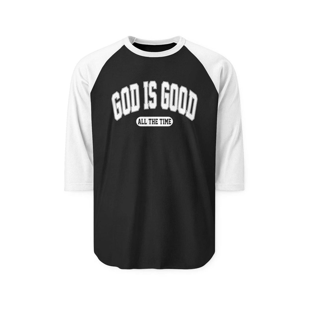God Is Good Raglan Shirt — "All The Time" Christian Baseball Tee Unisex