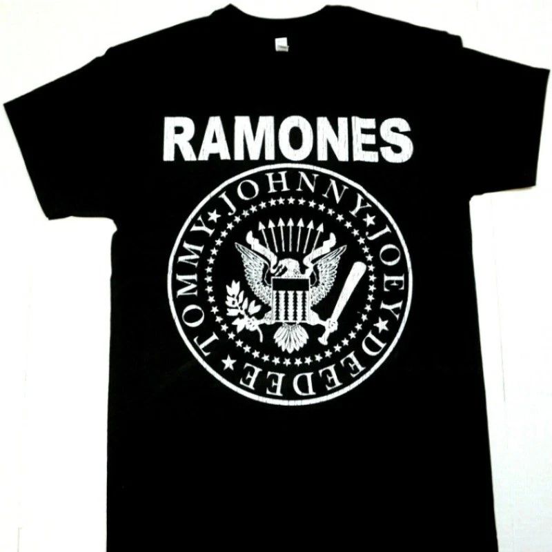Ramones Distressed Punk Rock Shirt Vintage Band Graphic Tee Men’s Black Unisex