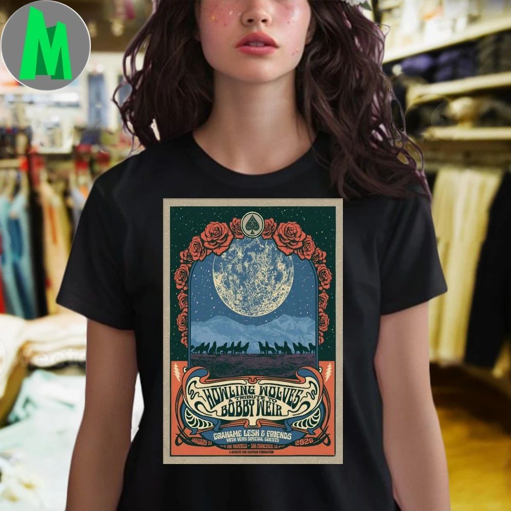 Original Grahame Lesh And Friends The Warfield San Francisco Ca Jan 17 2026 Poster Shirt Unisex