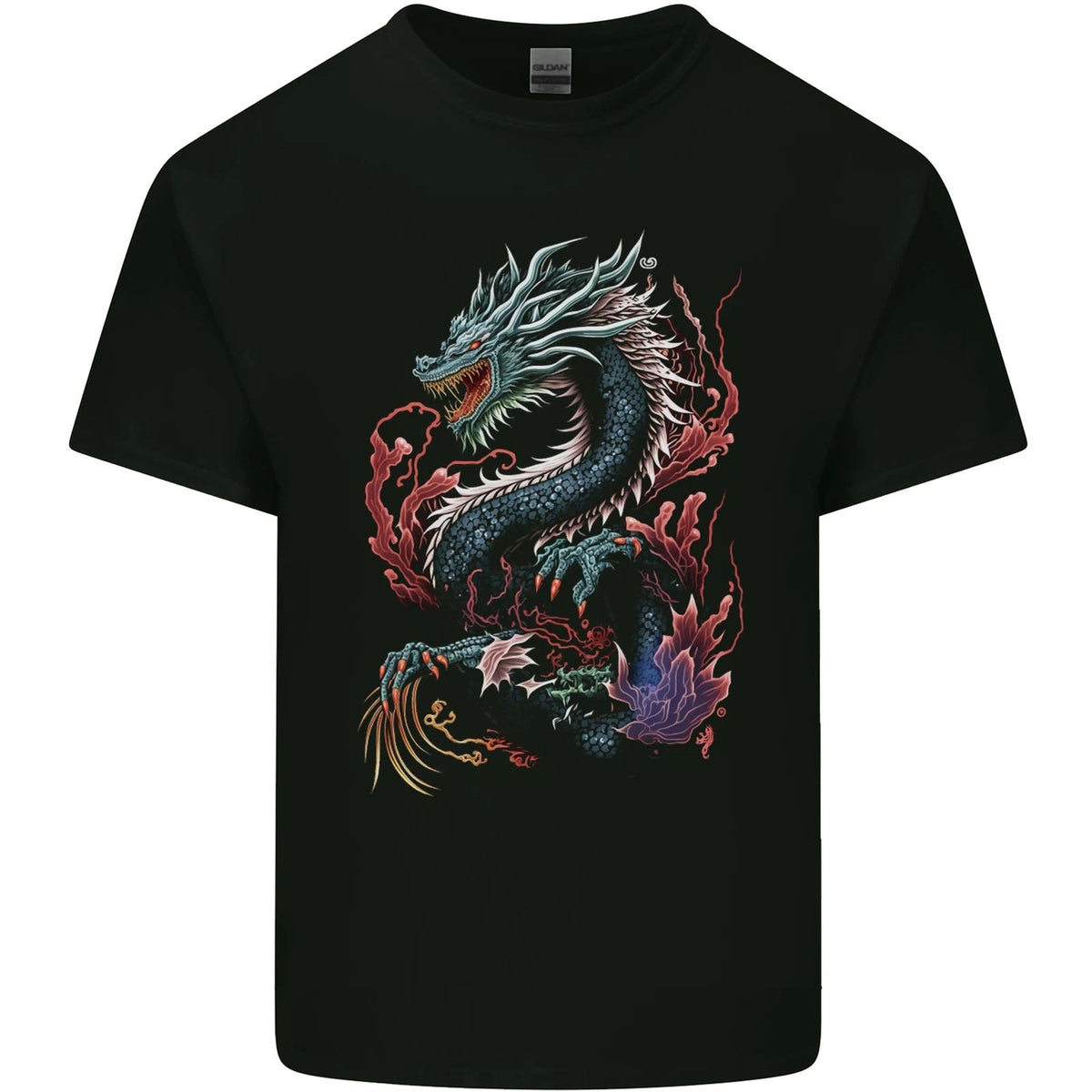 Fantasy Fire Dragon 7 Mens Cotton Tee Top Unisex