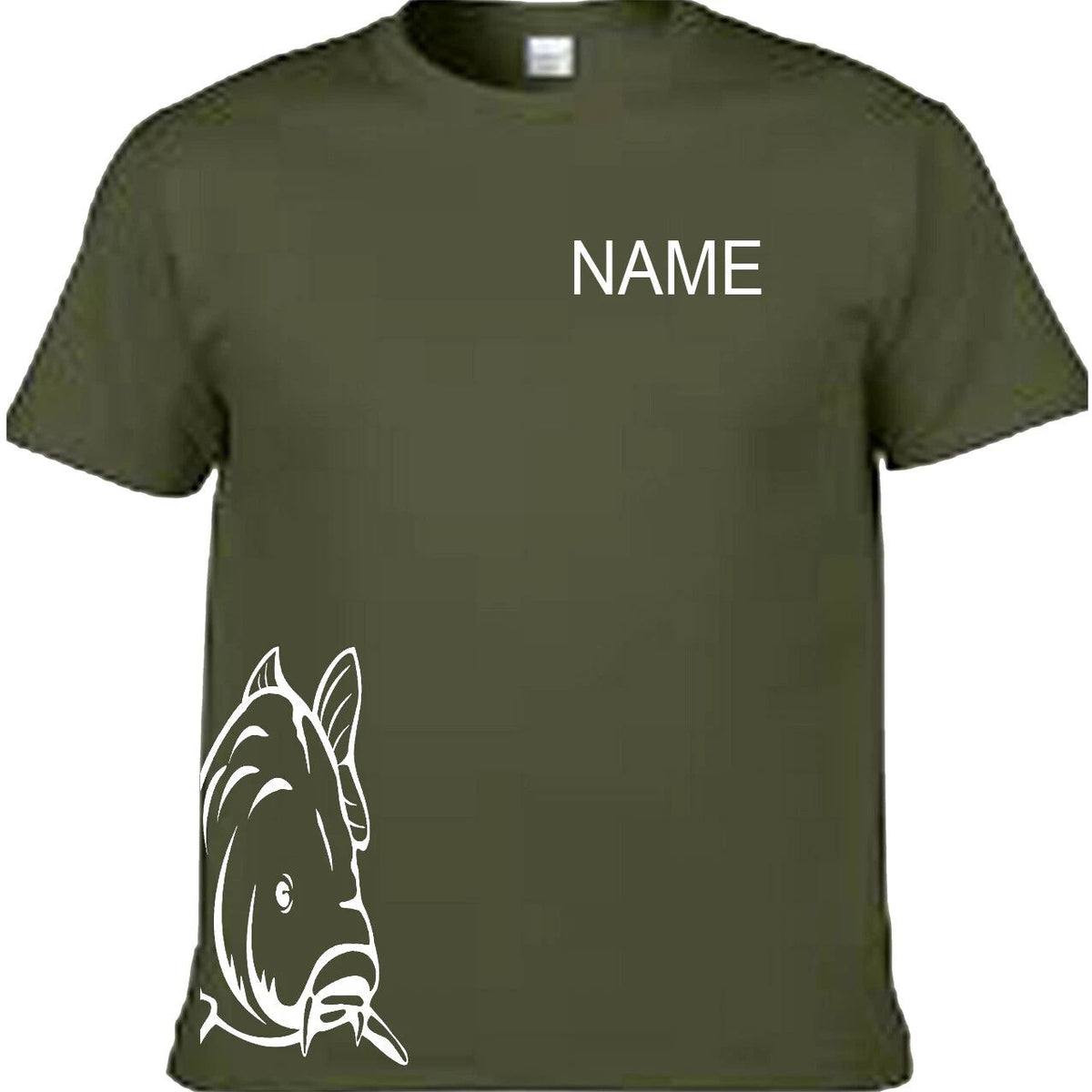 carp on side fishing t shirt all sizes kids and adults angling novelty carp fish Unisex
