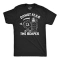 Mens Funny T Shirts Donut Fear The Reaper Sarcastic Graphic Novelty Tee for Men Unisex