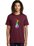 Rainbow-Potion-Bottle Mens Graphic Tee, 100% Cotton, Casual Summer Wear Unisex