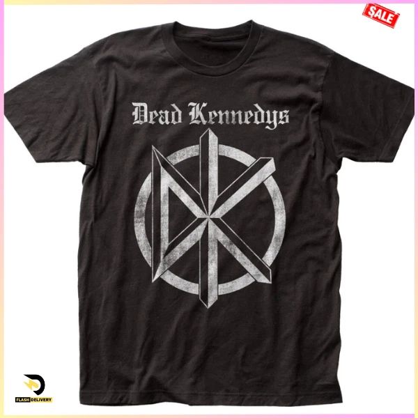 Dead Kennedys Distressed Logo T Shirt Men’s Punk Rock Music Band Tee Black Unisex