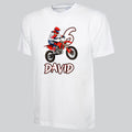 Personalised Motocross Boys T Shirt Printed Custom Name Birthday Gift Kids T Top Unisex