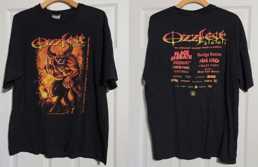 Vintage 2001 Ozzfest Tour Concert Rock Heavy Metal Unisex Unisex