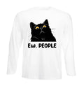 Ew People Black Cat Lover Long Sleeve Mens Novelty Cat Lover Top Unisex