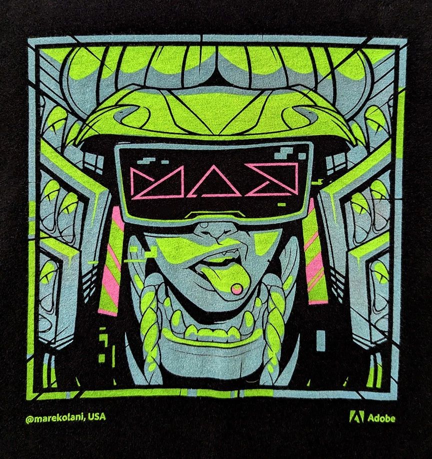 Adobe Max 2021 Unisex Marekolani 2X Black Like NEW Unisex