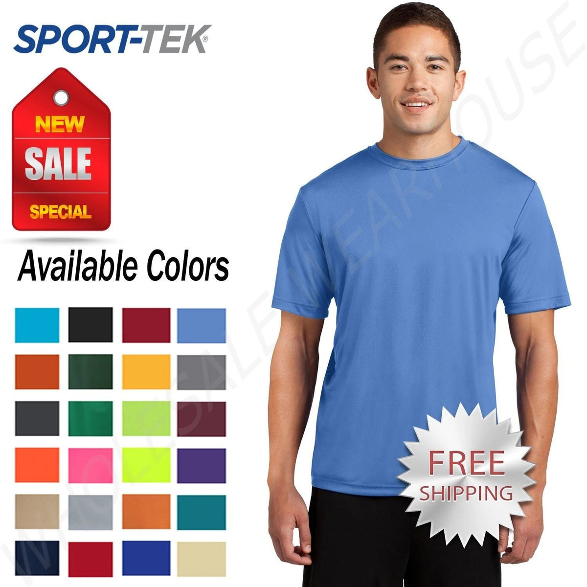 Sport Tek Men's Dri-Fit PosiCharge Workout S-4XL M-ST350 Unisex