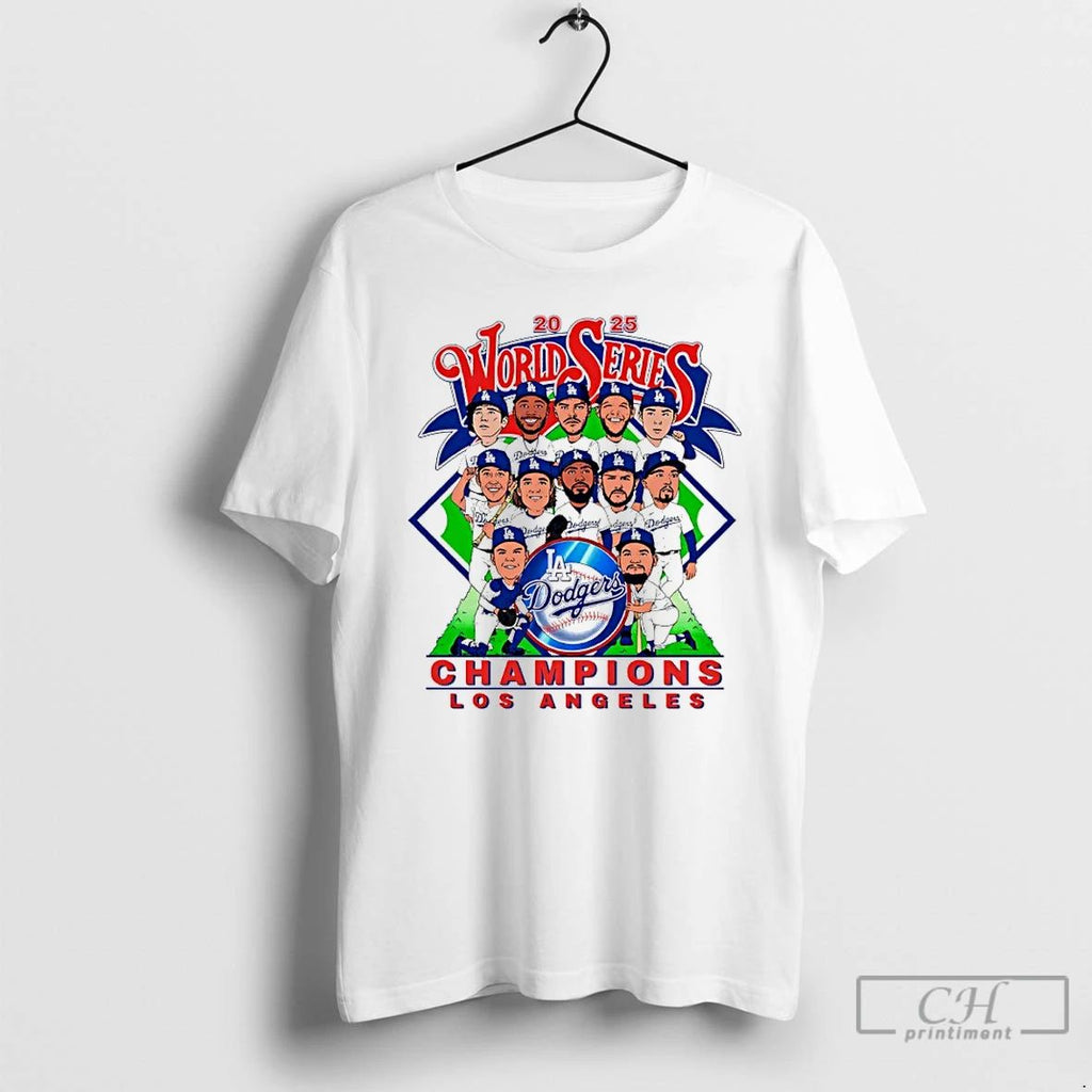 Classic 2025 World Series Champions Los Angeles Dodgers Champions T Shirts Unisex