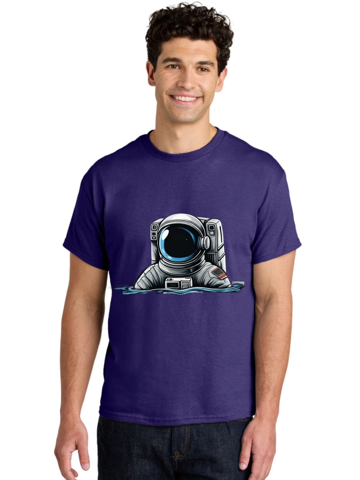 Astronaut-5 Mens Graphic Tee, 100% Cotton, Casual Summer Wear Unisex