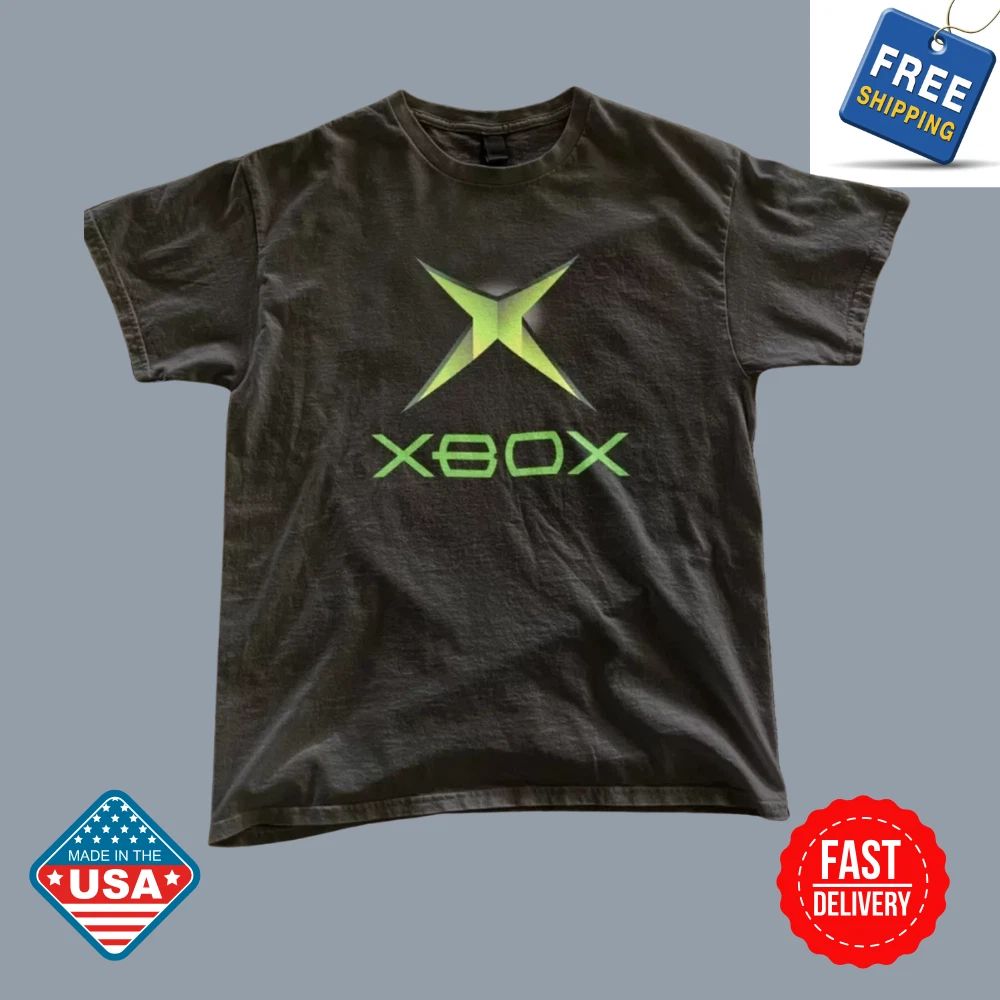 Original Xbox logo green tee - Vintage Gaming Shirts Y2k Xbox 360 retro Inspired Unisex