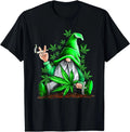 Funny Gnome Pot Leaf 420 Marijuana Weed Cannabis Smoking , Unisex Tee Unisex