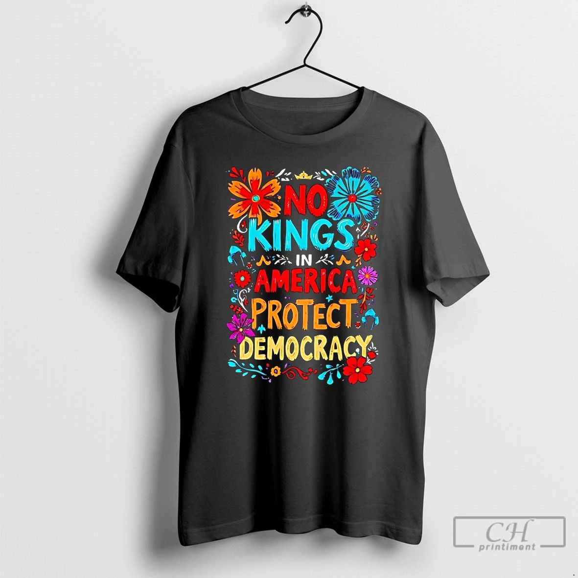 Premium No Kings In America Protect Democracy T Shirts Unisex