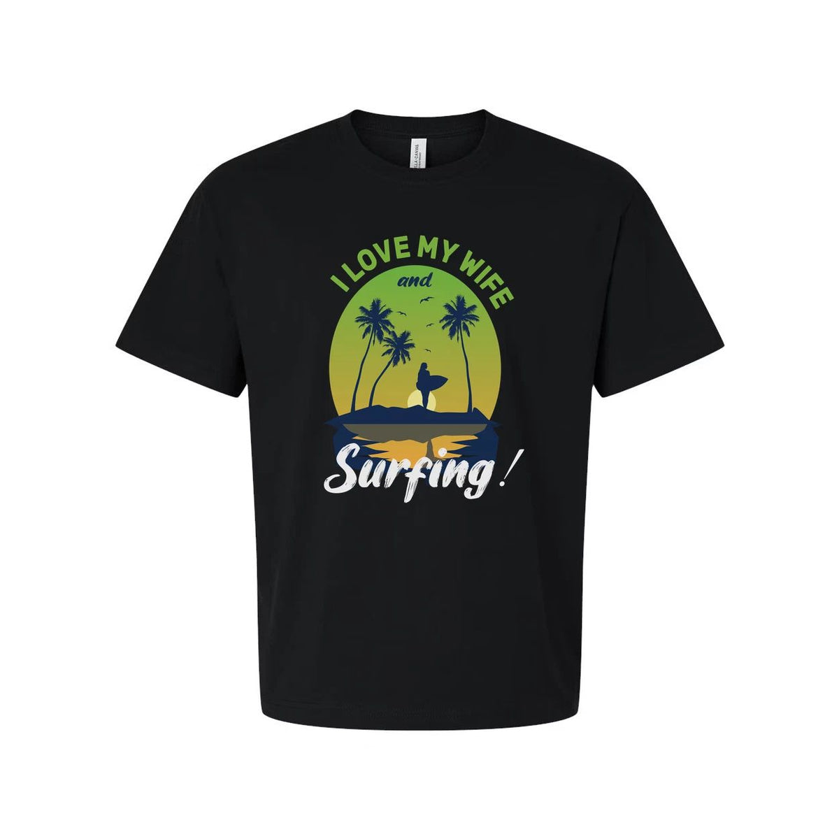 Unisex Surfing With Sunset Palm Trees And Surfer Silhouette Graphic Beac Unisex