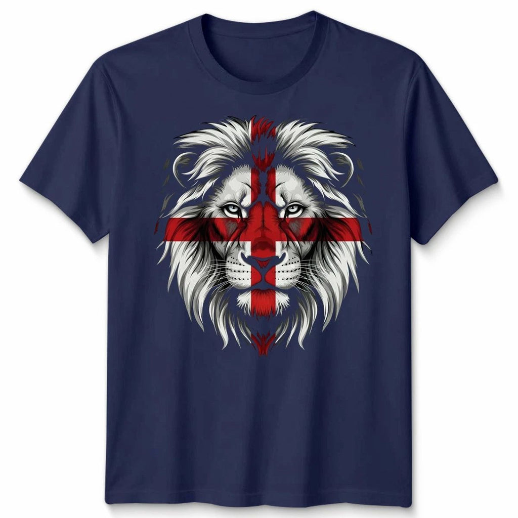 English St George Flag Lion Face Graphic Unisex St George'S Cross Fan Apparel Unisex