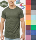 Mens Heathered Tee Soft Blended Fine Jersey Reactive Dyed XS-5XL NEW! Unisex