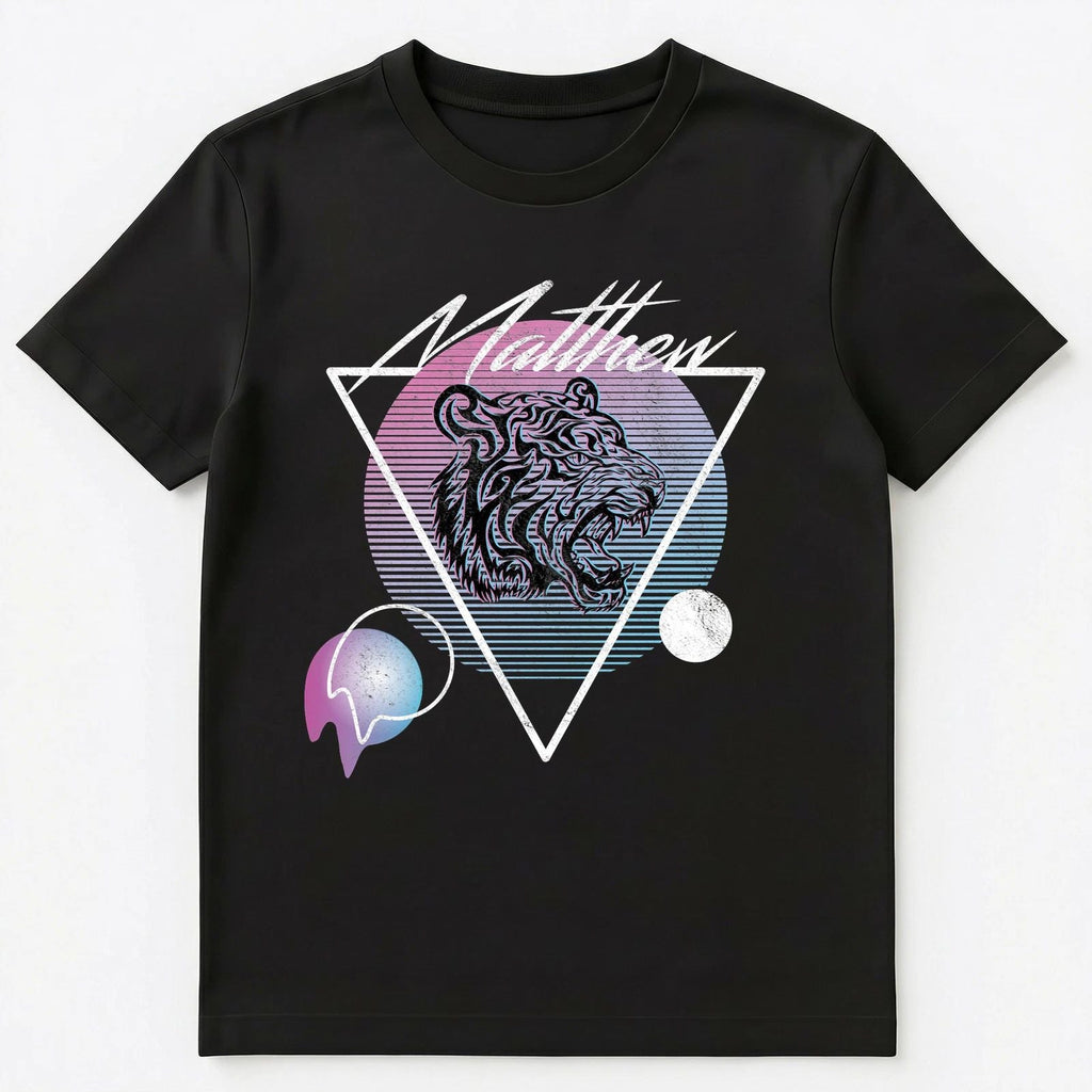 Matthew Name Retro Vaporwave Aesthetic Art Style Tiger Unisex Unisex