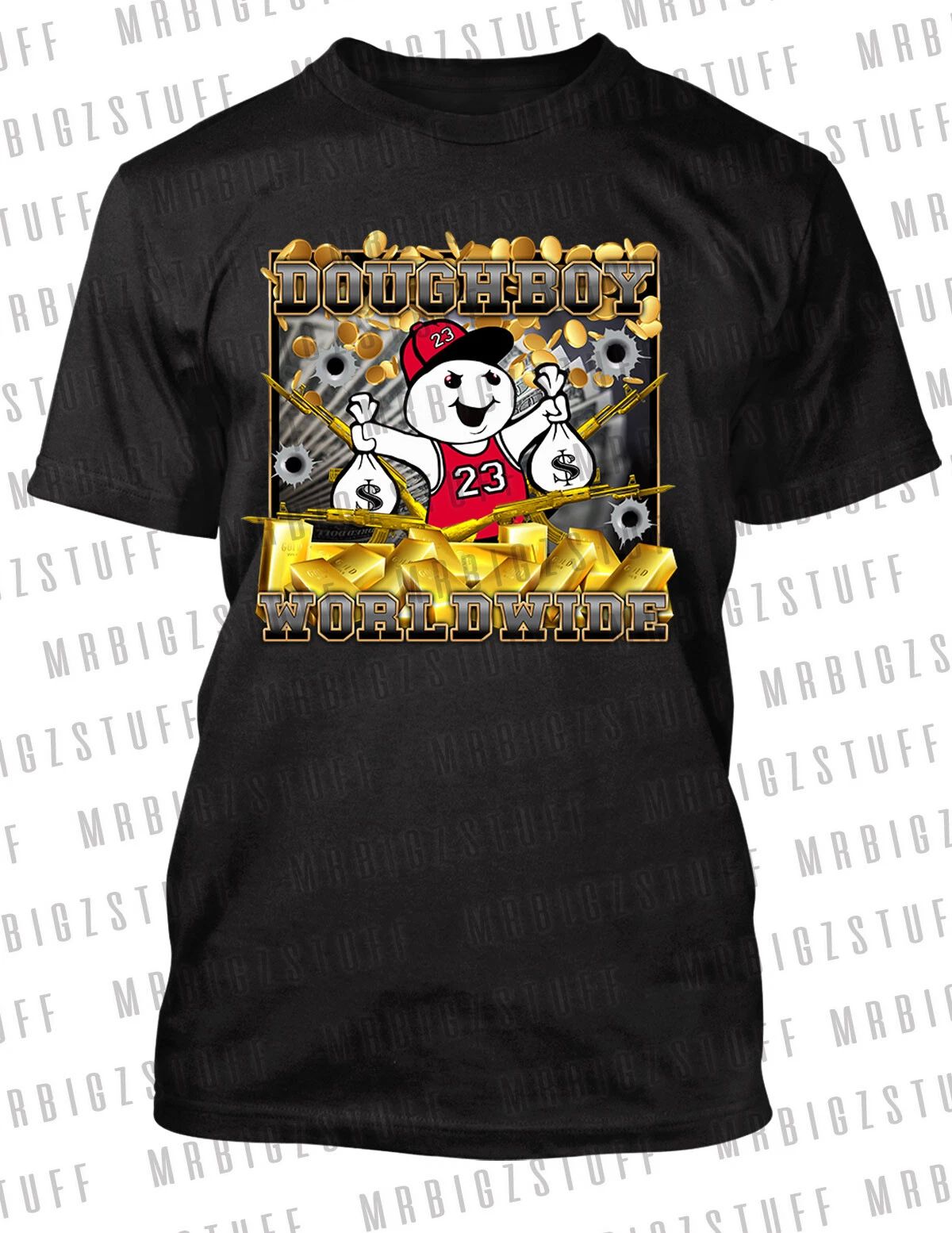 El Chapo Doughboy Worldwide Graphic Tee Shirt Pro Club Shaka Big Tall Small T Unisex