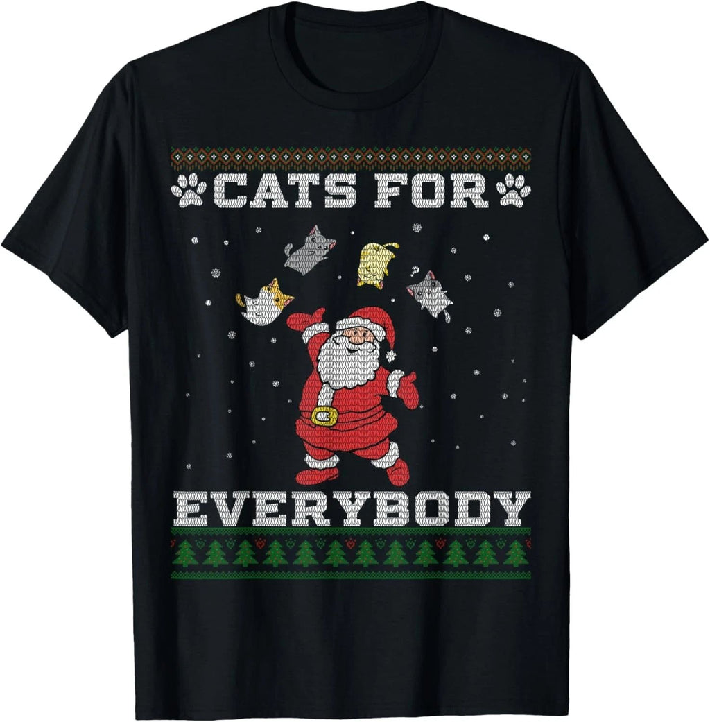 Cats For Everybody Ugly Christmas Funny Xmas Cute Cat Lover Unisex