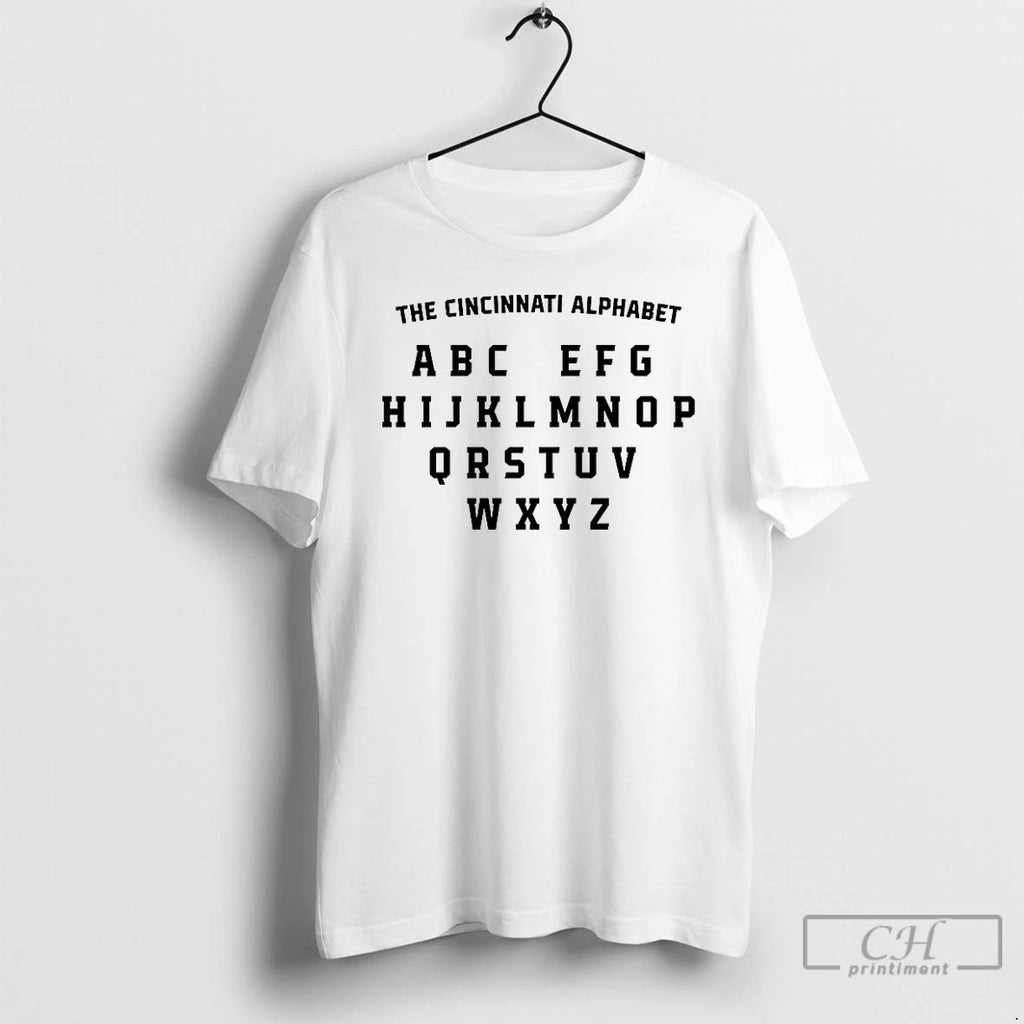 Premium The Cincinnati Alphabet Heart Shaped Letters T Shirts Unisex