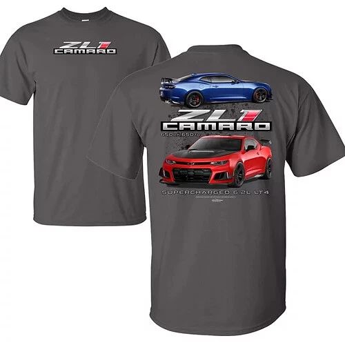 Chevy Camaro ZL1 - Gray w/ 2 Cars & Script Emblem Unisex
