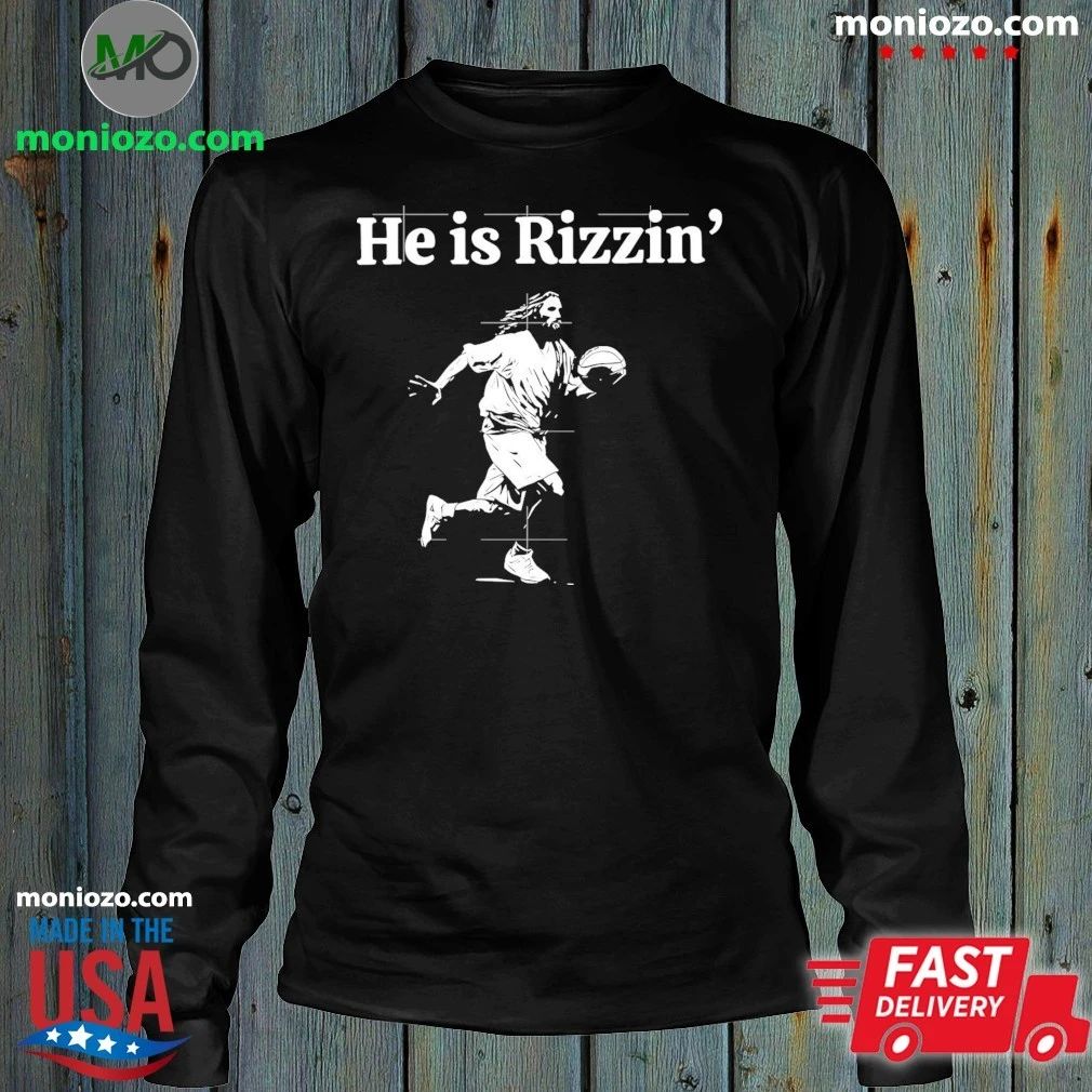 Original He is Risen Funny Easter Jesus Playing Basketball Shirt Unisex