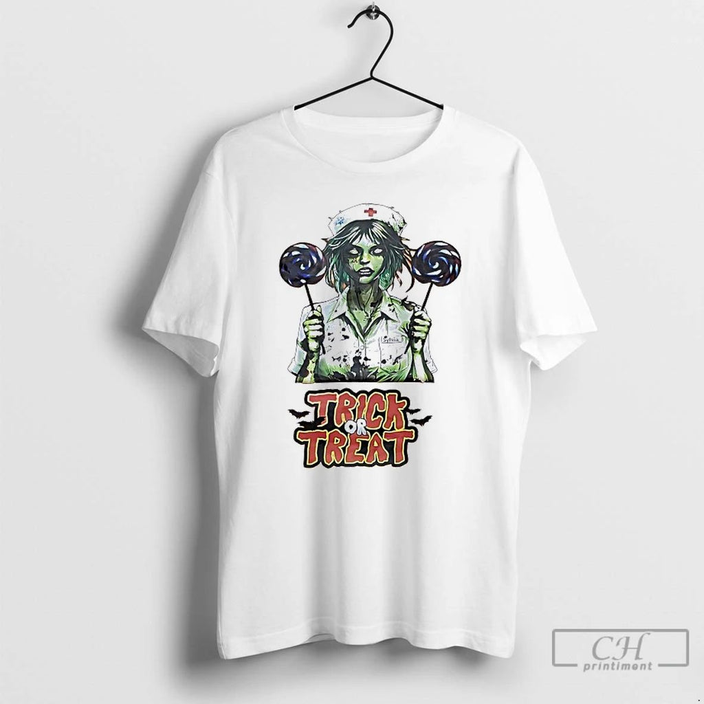 Classic Nurse Candy Trick Or Treat Halloween T Shirts Unisex