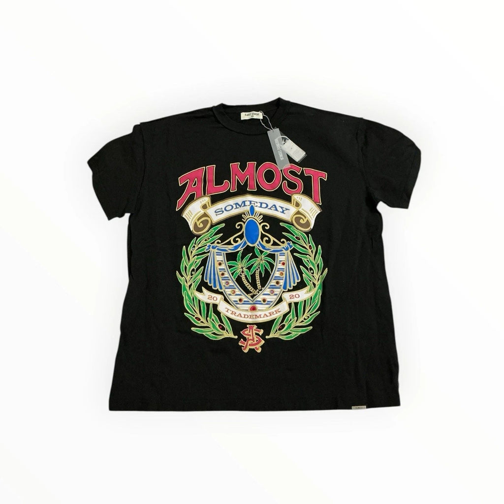 Almost Someday Royale T Shirt Mens 2XL Black Graphic Heavyweight Streetwear Unisex