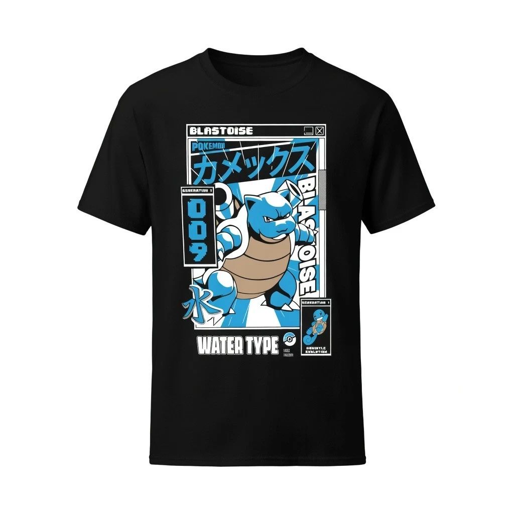 Blastoi*se Retro Graphic Double Sided Water Type Anime Manga Tee Unisex
