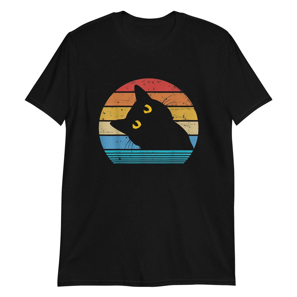 Vintage Retro Black Cat Lover Cute Kitty Gift Unisex