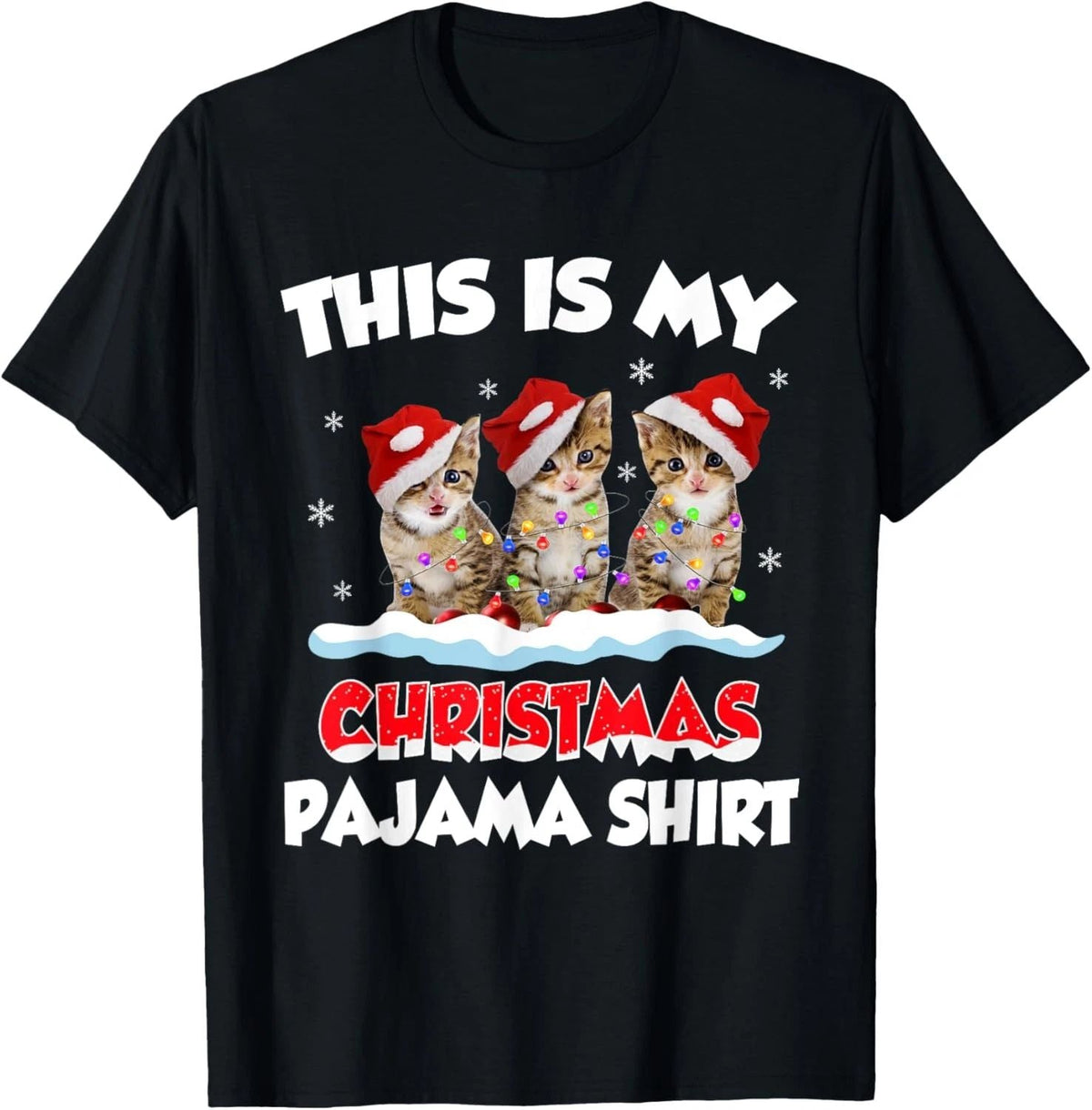 This Is My Christmas Pajama Shirt Cat Lover Funny Christmas Unisex