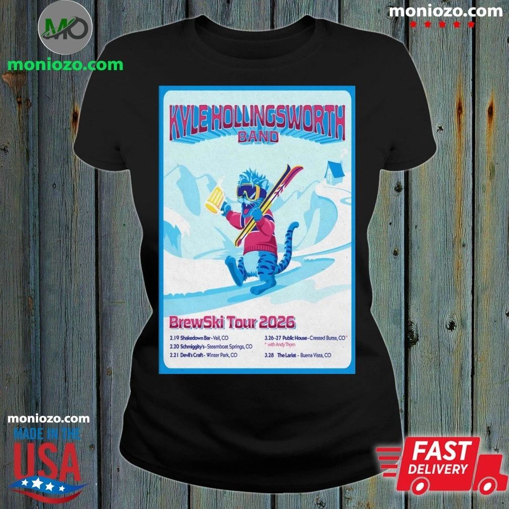 Kyle HollingsWorth Band Brewski 2026 Tour Poster Shirt Unisex