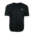 diadora Tech Run Crew Neck Short Sleeve Athletic Mens Black Casual Tops Unisex