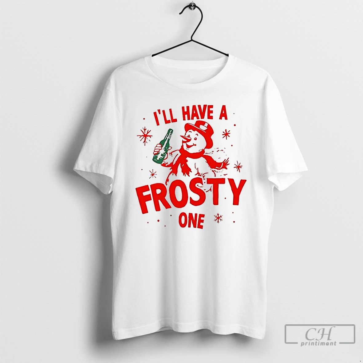 Premium Ill Have A Frosty One Snowman Christmas T Shirts Unisex